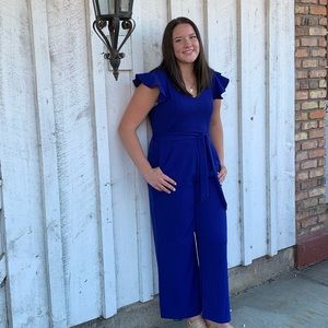 Royal Blue Jumpsuit Tahari 12